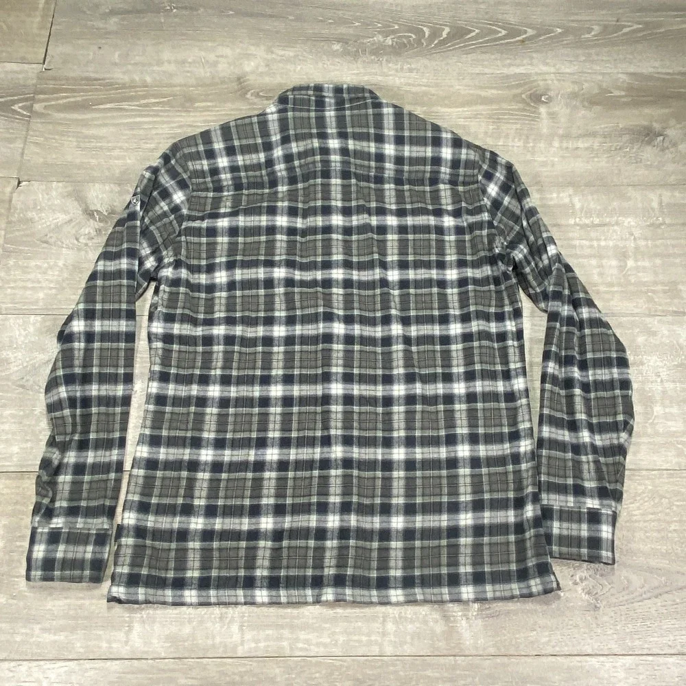 Kuhl Men's‎ Dillingr Flannel Shirt Long Sleeve Outdoor Hiking Metal Button Flap